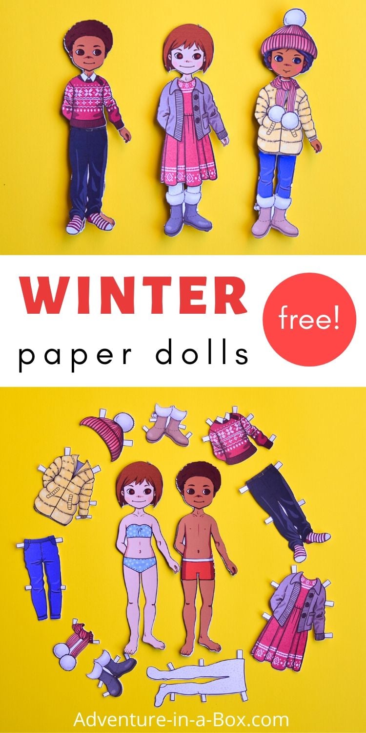 free printable winter paper dolls